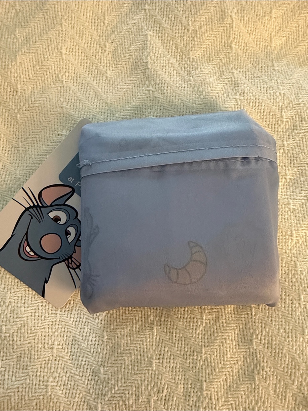 Disney Ratatouille Foldable Tote - Light Blue with Navy Print - Picture 2 of 2